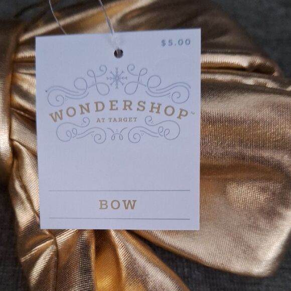 Target Wondershop Shimmering Puffy Gold Bow - Picture 3 of 5